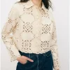 The Today Show Jenna Bush Hager Eyelet Cropped Jacket For Sale