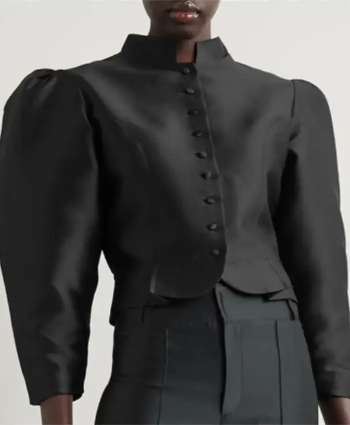 The View Sunny Hostin Black Puff Sleeve Jacket For Sale
