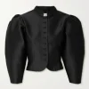 The View Sunny Hostin Black Puff Sleeve Jacket Front