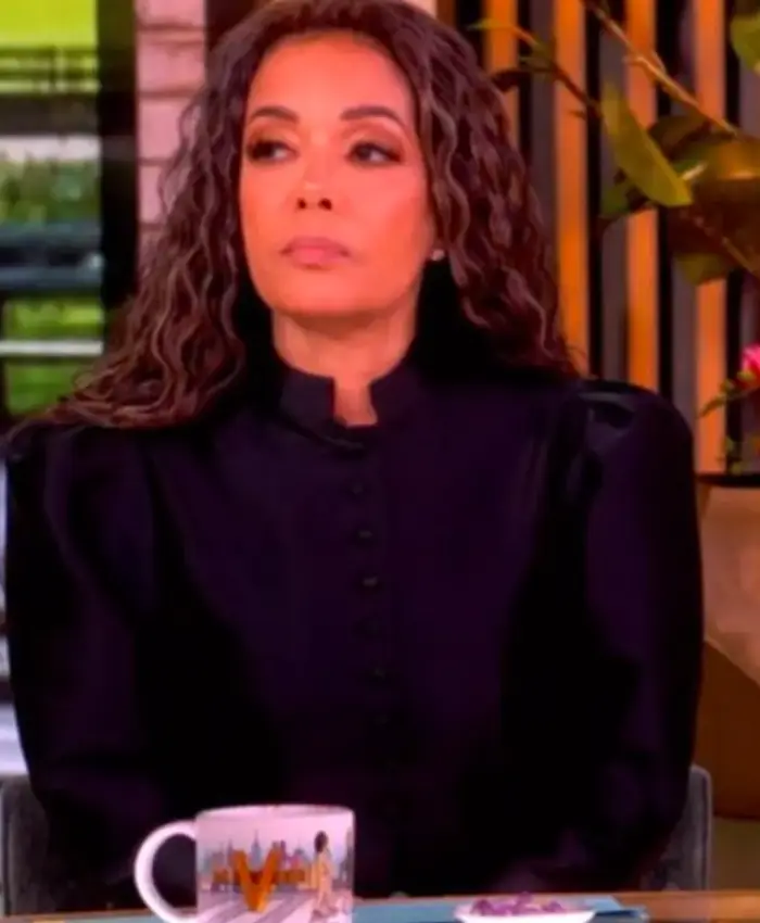 The View Sunny Hostin Black Puff Sleeve Jacket