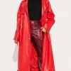 The Voice S29 Alexia Jayy Red Trench Coat Front