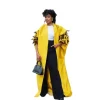 The Voice S29 Alexia Jayy Yellow Feather Trim Coat For Sale