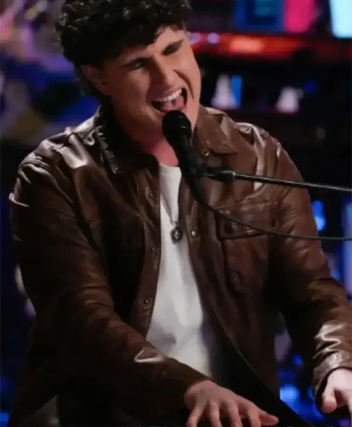 The Voice S29 Lucas West Trucker Leather Jacket
