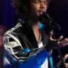 The Voice S29 Mike Steele Blue Leather Jack­et