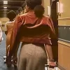 They Will Kill You Zazie Beetz Brown Jacket Back
