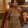 They Will Kill You Zazie Beetz Brown Jacket Front