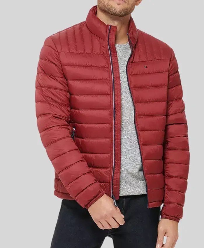Tommy Hilfiger Men’s Packable Puffer Jacket Red