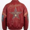 Tribute to Michael Jackson Red Leather Jacket Back pose