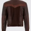 Tv Show American Idol Season 23 Luke Bryan Brown Leather Trucker Jacket Back