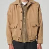 Utility Cotton Jacket Beige Front
