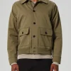 Utility Cotton Jacket Olive Front