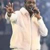 WWE 2026 Lil Yachty WrestleMania 42 Night 2 Light Beige Shearling Vest Front
