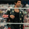 WWE 2026 WrestleMania 42 Joe Jonas USA Leather Jacket Right Pose