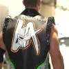 WWE 2026 WrestleMania 42 LA Knight Black Leather Vest Back
