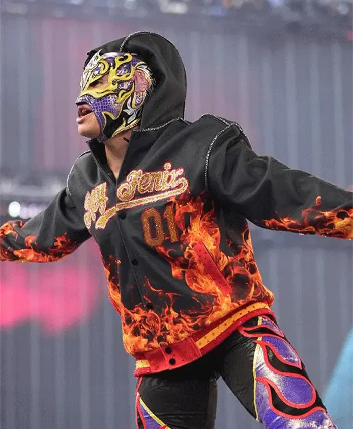 WWE SummerSlam Rey Fenix Hooded Jacket For Sale