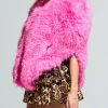 Watch What Happens Live 2026 Tiffany Baira Pink Fur Heart Jacket Side