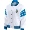 Women's Chicago Sky WEAR by Erin Andrews White & Sky Blue Jacket Front