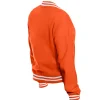 Women's WNBA New Era Orange Throwback Varsity Jacket Back