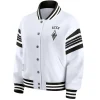 Women's WNBA WEAR by Erin Andrews White & Black Jacket Front