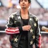 WrestleMania 42 Joe Jonas Star Leather Jacket