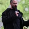 WrestleMania 42 Kickoff Seth Rollins Black Cotton Shredded Jacket Close up