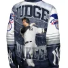 Youth New York Yankees Aaron Judge Outerstuff Navy Full-Snap Satin Baseball Jacket