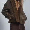 Zara Reversible Bomber Jacket Front