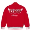 Ovo Chicago Bulls Red Wool Varsity Jacket For Sale
