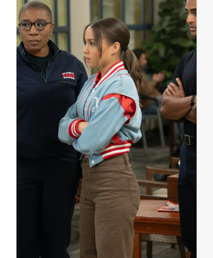 9-1-1 S09 May Grant Blue Bomber Jacket
