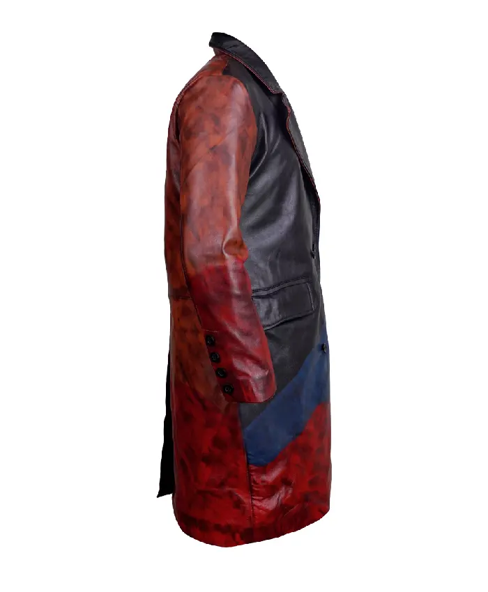 American Idol Season 24 Multicolor Shaded Leather Long Coat