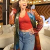 American Idol S24 Alicia Keys Leather Coat
