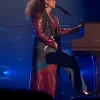 American Idol S24 Alicia Keys Leather Coat Side
