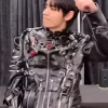 BTS Jungkook Tampa concert Black Leather Jacket For Sale
