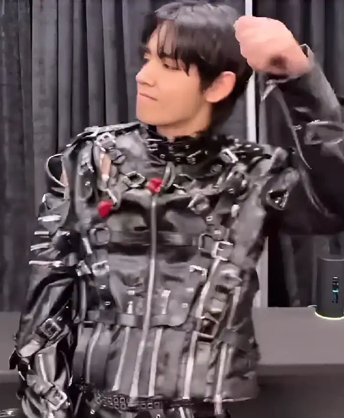 BTS Jungkook Tampa concert Black Leather Jacket For Sale