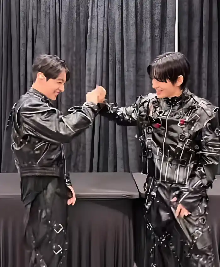 BTS Jungkook Tampa concert Black Leather Jacket Front