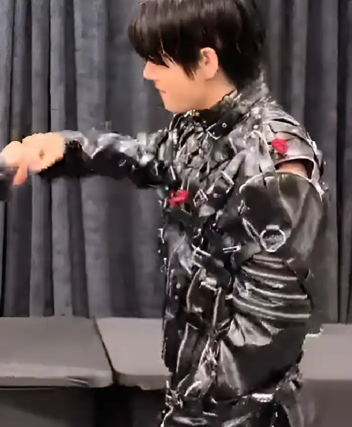 BTS Jungkook Tampa concert Black Leather Jacket