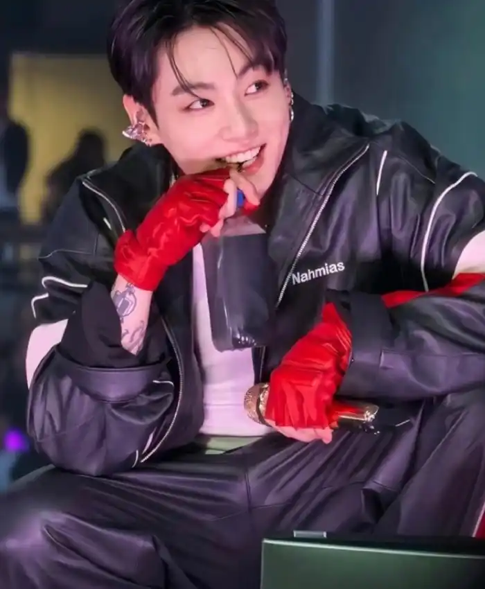 BTS World Tour Stanford Jungkook Nahmias Leather Jacket - Oskar Jacket
