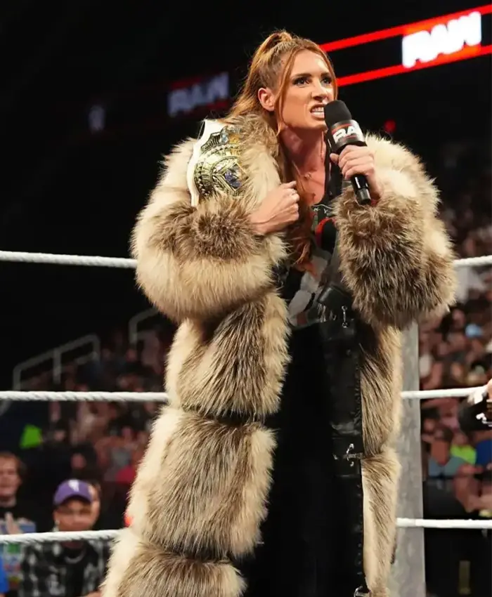 Becky Lynch Monday Night RAW 2026 Fur Coat
