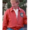 Beverly Hills 90210 S01 Steve Sanders Red Leather Moto Jacket