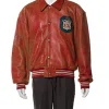 Beverly Hills 90210 S01 Steve Sanders Red Leather Moto Jacket For Sale