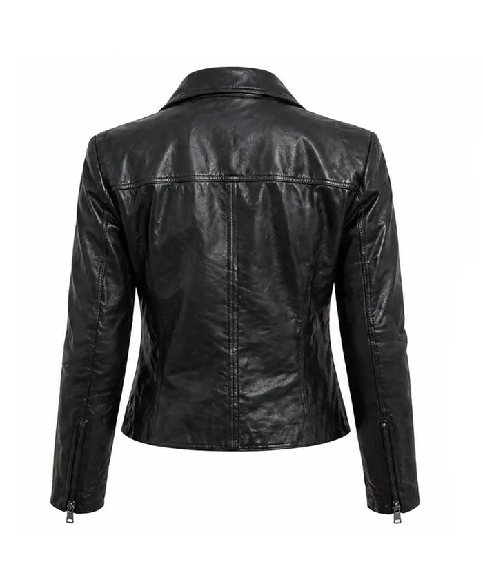 Broad Trip Jeanie Leather Jacket Back