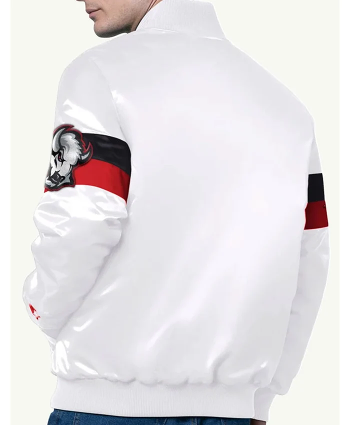Chad Murray Buffalo Sabres White Satin Varsity Jacket For Sale