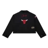 Chicago Bulls Black Mechanic Cropped Full-Zip Jacket For Sale