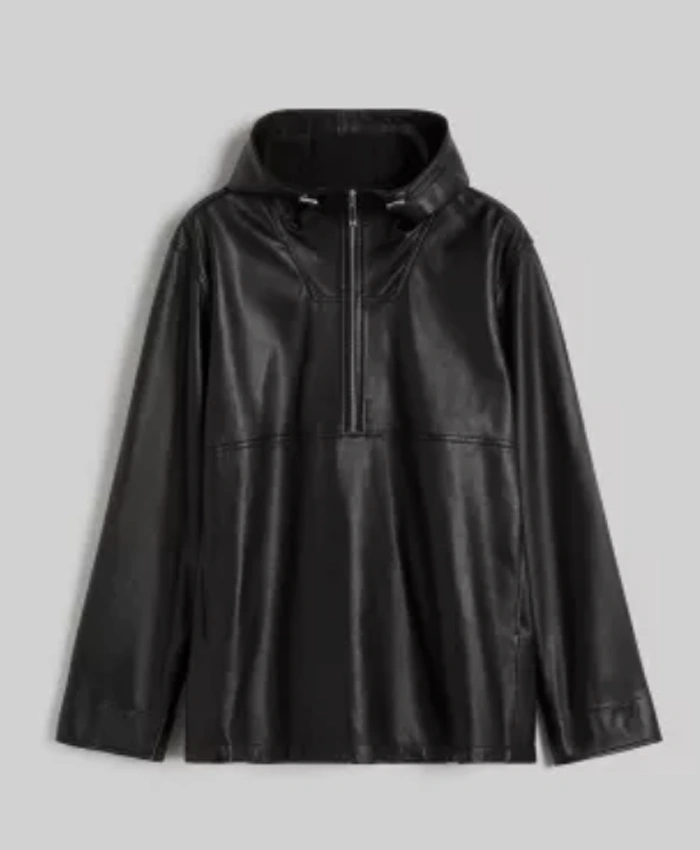 Coltrane Wilder Nemesis S01 half-zip black leather jacket