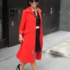 Constance Zimmer New York City 2026 Red Coat For Sale