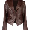 Criminal Minds S19 Brown Leather Blazer For Sale