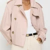 Cropped Tropical Gabardine Mayfair Trench Jacket Front