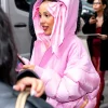 Doja Cat New York Pink Puffer Jacket Side