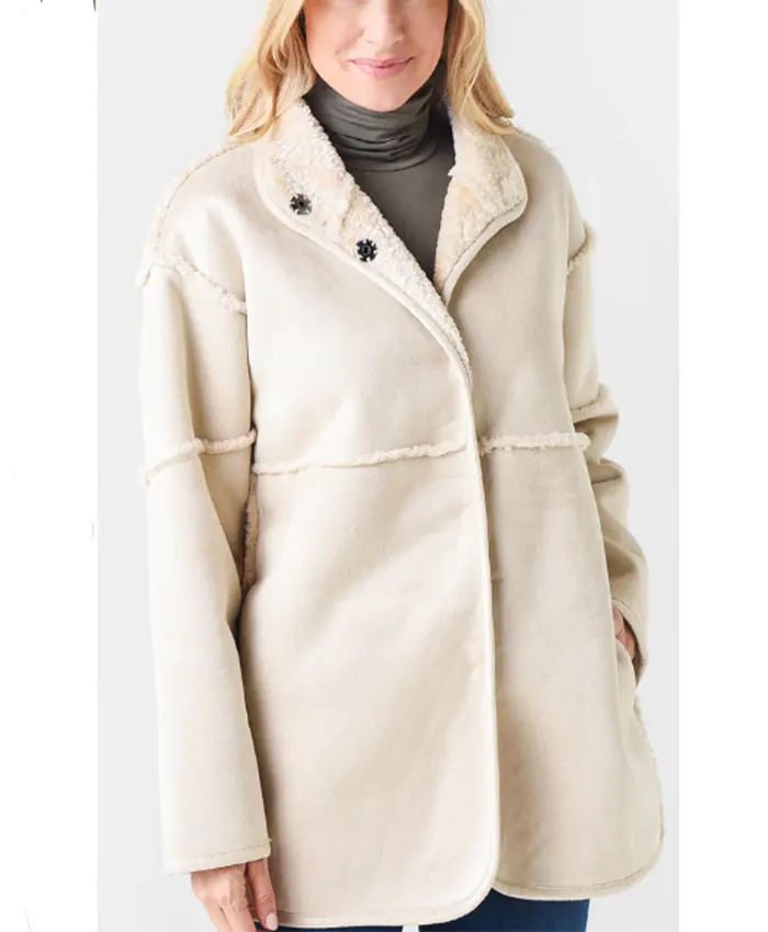 Dolly Marshals S01 Off-white Sherpa Jacket For Sale