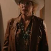 Dutton Ranch S01 Annette Bening Brown Leather Blazer Front